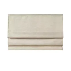 Kirklands Home Faux Silk Room Darkening Roman Shade, 33 in. Ivory New