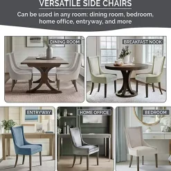 Kirklands Home Madison Park Ultra Dining Chairs, Set of 2 Ivory Clearance