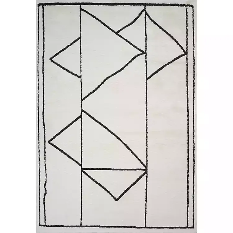 Kirklands Home Ivory Moroccan Area Rug, 5x7 Clearance