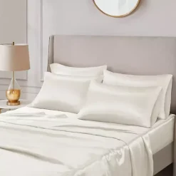 Kirklands Home Satin 6-pc. California King Sheet Set Ivory Hot