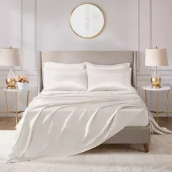 Kirklands Home Satin 6-pc. Queen Sheet Set Ivory Outlet