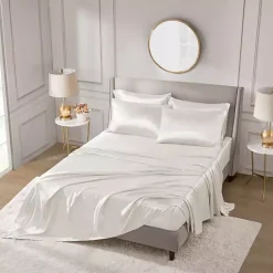 Kirklands Home Satin 6-pc. Queen Sheet Set Ivory Outlet