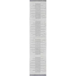 Kirklands Home Ivory Striated Sphere Washable Runner, 2x10 New