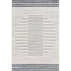 Kirklands Home Ivory Striated Sphere Washable Area Rug, 4x6 Hot