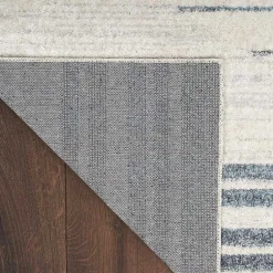 Kirklands Home Ivory Striated Sphere Washable Area Rug, 7x10 New