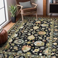Kirklands Home Jackson Black Hand-Tufted Area Rug, 5x7 Sale