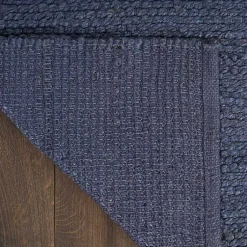 Kirklands Home Jaxon Navy Natural Jute Area Rug, 4x6 Blue Outlet