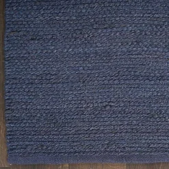 Kirklands Home Jaxon Navy Natural Jute Area Rug, 5x7 Blue New
