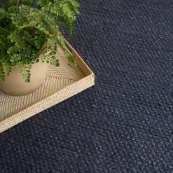 Kirklands Home Jaxon Navy Natural Jute Area Rug, 8x10 Blue Clearance