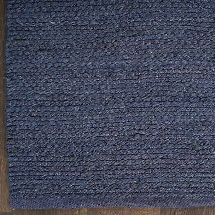 Kirklands Home Jaxon Navy Natural Jute Area Rug, 8x10 Blue Clearance