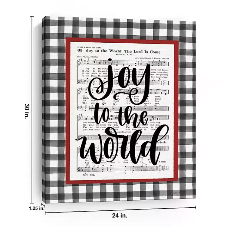 Christmas Art & Wall Decor>Kirklands Home Joy To The World Music Sheet Canvas Art Print