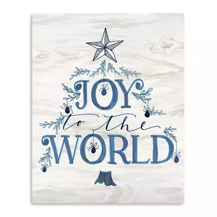 Christmas Art & Wall Decor>Kirklands Home Joy to the World Tree Canvas Print