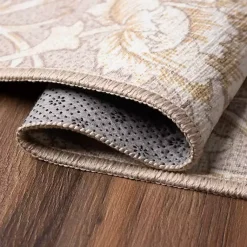 Kirklands Home Kalini Natural Floral Washable Area Rug, 5x7 Sale