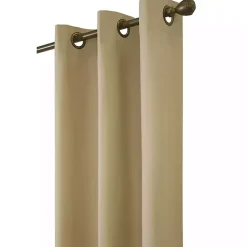 Kirklands Home Khaki Room Darkening Curtain Panel Set, 72 in. Tan Clearance