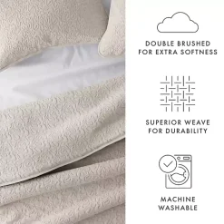 Kirklands Home Latte Floral Stitch 3-pc. Queen Quilt Set Tan Sale