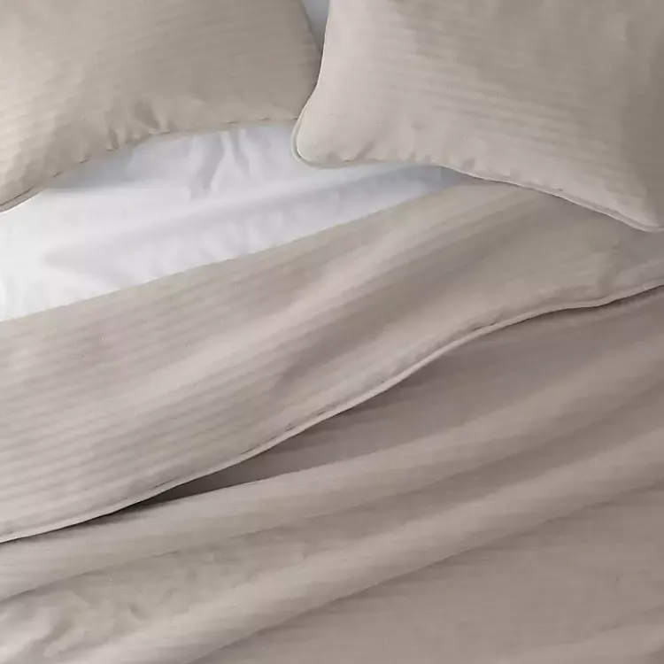 Kirklands Home Latte Stitched Stripes 3-pc. Queen Quilt Set Tan Sale