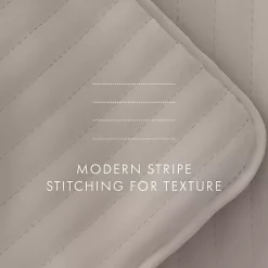 Kirklands Home Latte Stitched Stripes 3-pc. Queen Quilt Set Tan Sale