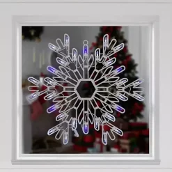Christmas Art & Wall Decor>Kirklands Home LED and Blue Snowflake Decoration, 16 in. White