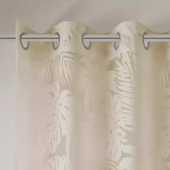 Kirklands Home Leilani Palm Leaf Curtain Panel, 84 in. Tan Discount