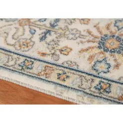 Kirklands Home Light Beige Bohemian Area Rug, 5x7 Tan New