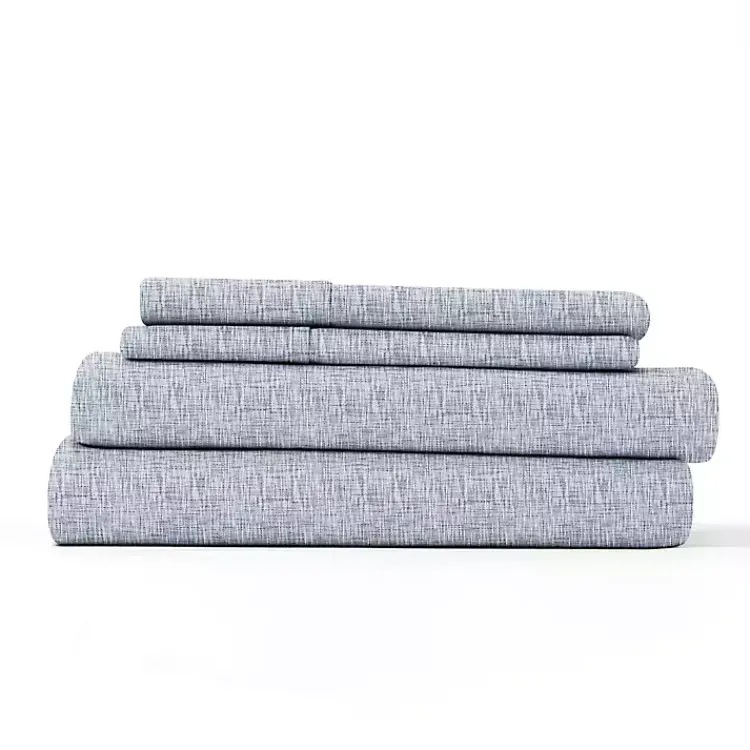 Kirklands Home Light Chambray 4-pc. Full Bed Sheet Set Blue