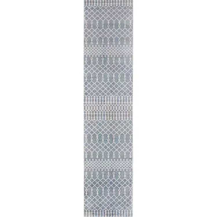 Kirklands Home Light Moroccan Washable Runner, 2x10 Blue Discount