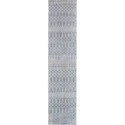 Kirklands Home Light Moroccan Washable Runner, 2x12 Blue Discount