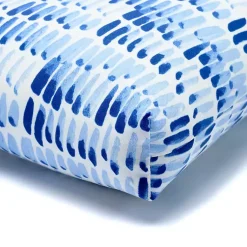 Kirklands Home Light Patterned Outdoor Chair Cushion Blue New