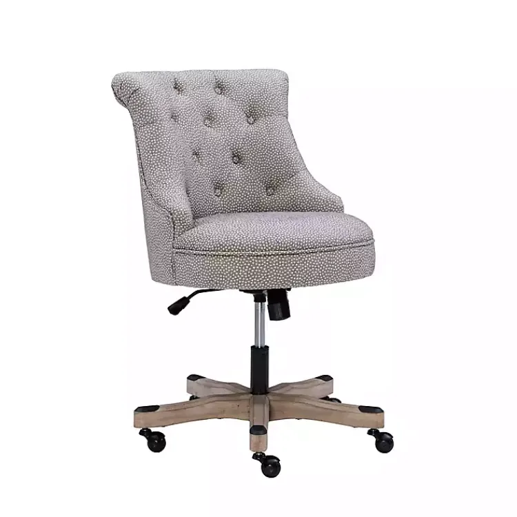 Kirklands Home Light Miller Tufted Office Chair Gray Outlet