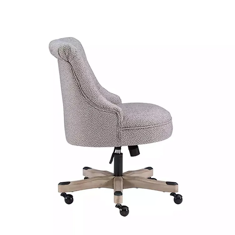 Kirklands Home Light Miller Tufted Office Chair Gray Outlet