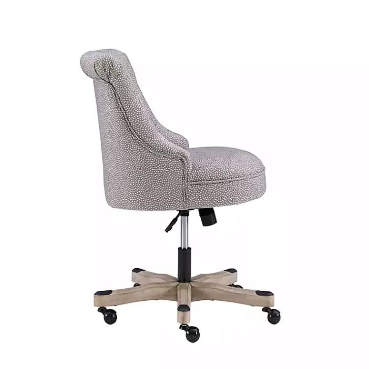 Kirklands Home Light Miller Tufted Office Chair Gray Outlet