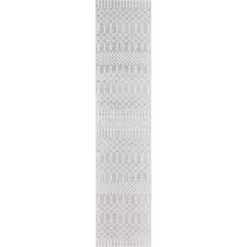 Kirklands Home Light Moroccan Washable Runner, 2x10 Gray Outlet