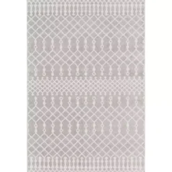 Kirklands Home Light Moroccan Washable Accent Rug, 2x4 Gray
