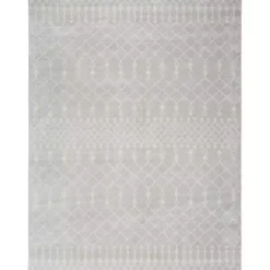 Kirklands Home Light Moroccan Washable Area Rug, 7x10 Gray Discount