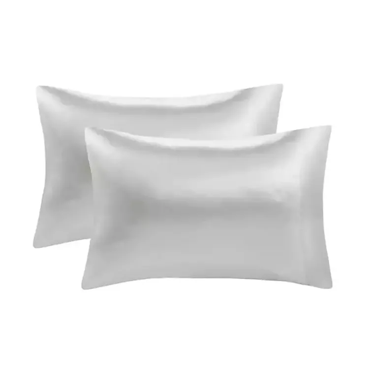 Kirklands Home Light Satin King 2-pc. Pillow Case Set Gray New