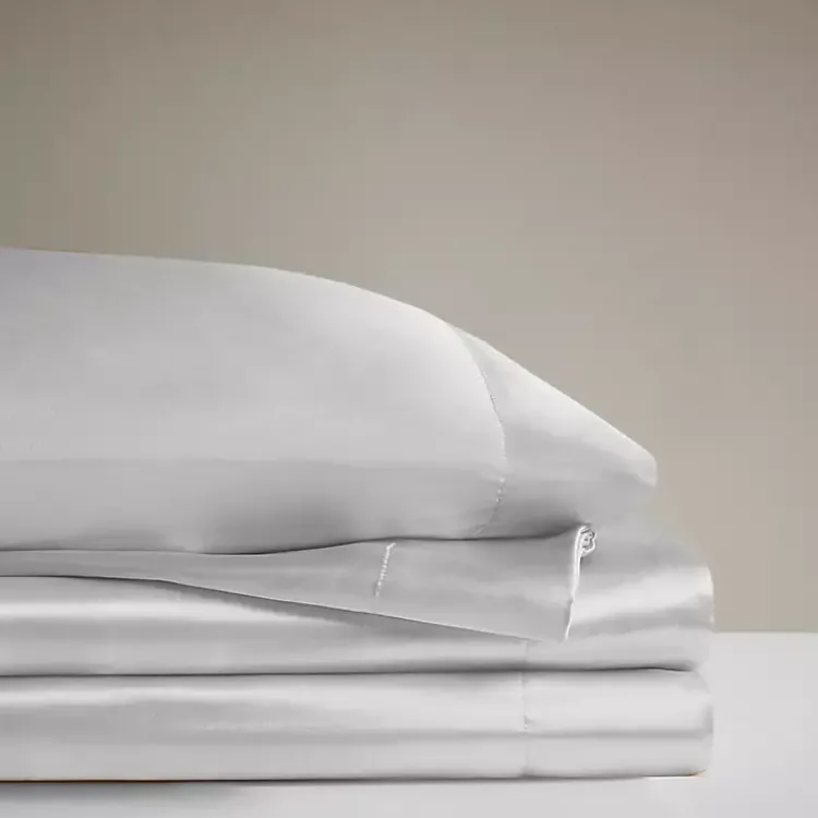Kirklands Home Light Satin 6-pc. California King Sheet Set Gray Sale