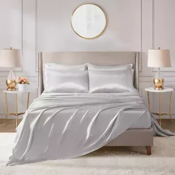 Kirklands Home Light Satin 6-pc. Full Sheet Set Gray Online