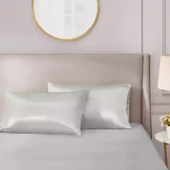 Kirklands Home Light Satin Standard 2-pc. Pillow Case Set Gray Online