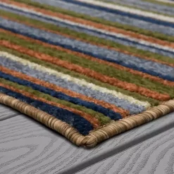 Kirklands Home Linear Seaside Outdoor Area Rug, 9x12 Multi Best
