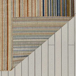 Kirklands Home Linear Seaside Outdoor Area Rug, 9x12 Multi Best