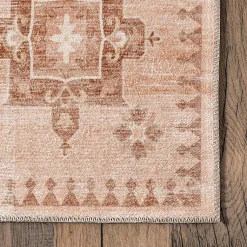 Kirklands Home Lottie Peach Vintage Washable Area Rug, 5x8 Orange Clearance