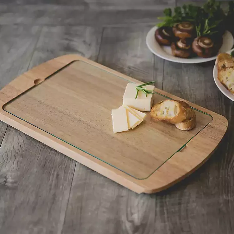Kirklands Home LSU Tigers Wood and Glass Serving Board Hot