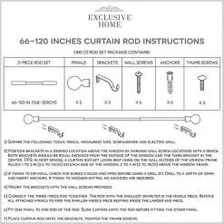 Kirklands Home Matte Silver Modern Twist Curtain Rod, 120 in. Discount