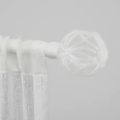 Kirklands Home Matte White Open Sphere Curtain Rod, 72 in. Sale