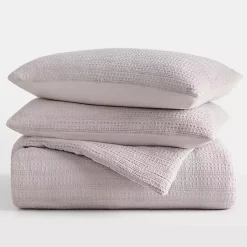 Kirklands Home Mauve Waffle Ultra-Soft 3-pc. Queen Comforter Set Pink Discount