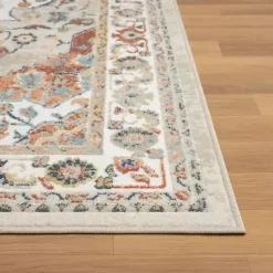 Kirklands Home Medallion Rust Area Rug, 5x7 Ivory Clearance