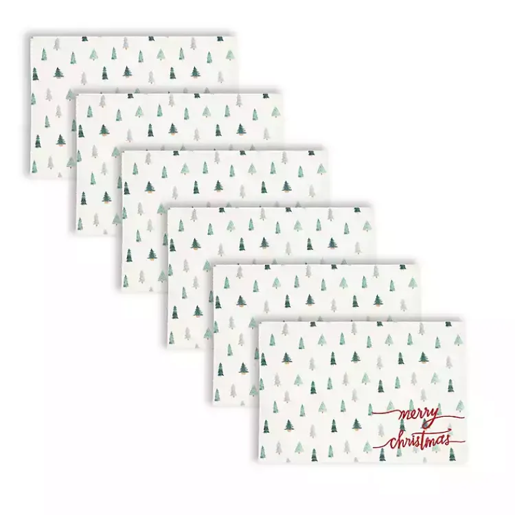 Christmas Dining & Entertaining>Kirklands Home Merry Christmas Mini Trees Placemats, Set of 6