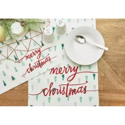 Christmas Dining & Entertaining>Kirklands Home Merry Christmas Mini Trees Table Runner