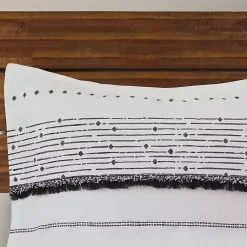 Kirklands Home Mia White Striped 3-pc. King Comforter Set New