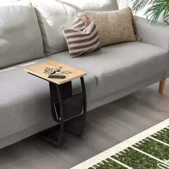 Kirklands Home Minnesota Vikings Wood C-Table Tan Discount